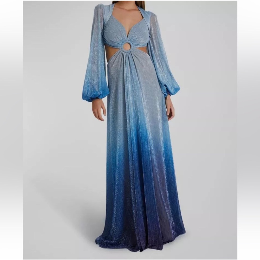 PATBO Cut-Out Ombré Lurex Gown size 4 NWT